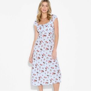 Women’s Flutter Cap Sleeve Maxi -A Line Dress Size Small